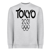 Heather Grey Olympic RingTokyo 2020 Heavyweight Sweatshirt - artisFamous