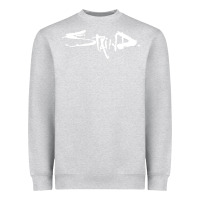 Heather Grey staind Heavyweight Sweatshirt - artisFamous