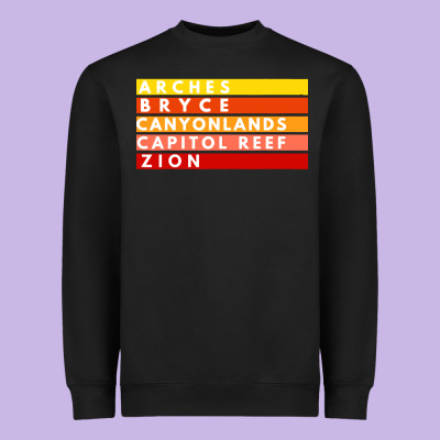 Utah National Parks Utah S Mighty Five Souvenir Nps Moab Heavyweight Sweatshirt Designed By Artisfamous