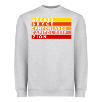 Heather Grey utah national parks utah s mighty five souvenir nps moab Heavyweight Sweatshirt - artisFamous