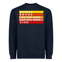 Navy utah national parks utah s mighty five souvenir nps moab Heavyweight Sweatshirt - artisFamous