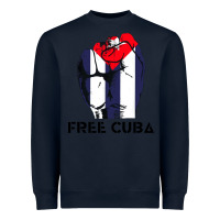 Navy free cuba Heavyweight Sweatshirt - artisFamous