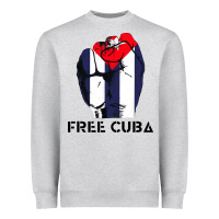 Heather Grey free cuba Heavyweight Sweatshirt - artisFamous