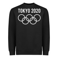 Black OLYMPIC TOKYO 2020 Heavyweight Sweatshirt - artisFamous
