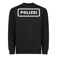 Black polizei Heavyweight Sweatshirt - artisFamous