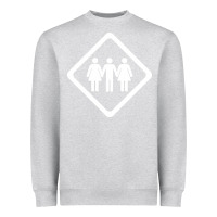 Heather Grey threesome Heavyweight Sweatshirt - artisFamous