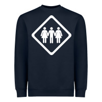 Navy threesome Heavyweight Sweatshirt - artisFamous