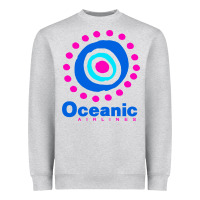 Heather Grey lost oceanic airlines Heavyweight Sweatshirt - artisFamous