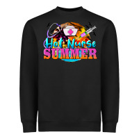 Black hot nurse summer Heavyweight Sweatshirt - BarkalooDesign