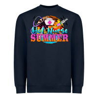 Navy hot nurse summer Heavyweight Sweatshirt - BarkalooDesign