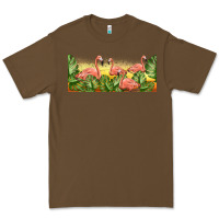 Cacao flamingos with sunset Premium Tee - TumblerDesignByShophia