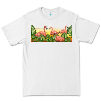 White flamingos with sunset Premium Tee - TumblerDesignByShophia