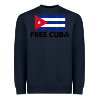Navy free cuba  sos cuba cuba pride nuestra cuba Heavyweight Sweatshirt - artisFamous