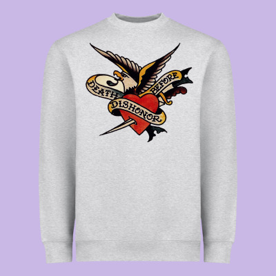 Sailor Jerry Tattoo Art Military Mermaid Heavyweight Sweatshirt Designed By Artisfamous