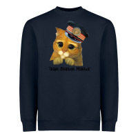 Navy cat tama train station master Heavyweight Sweatshirt - artisFamous
