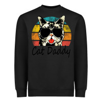 Black cat daddy vintage Heavyweight Sweatshirt - artisFamous