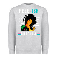 Heather Grey juneteenth free ish since 1865 black Heavyweight Sweatshirt - artisFamous