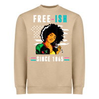 Mushroom juneteenth free ish since 1865 black Heavyweight Sweatshirt - artisFamous
