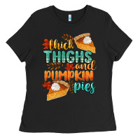 Black thick thighs and pumpkin pies Ladies Tee - CowGirlArtShop