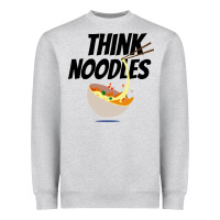 Heather Grey think noodles Heavyweight Sweatshirt - artisFamous