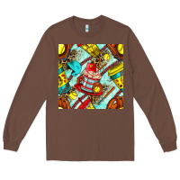 Chestnut softball coffee cup and bat with leopard seamless pattern bbs Long Sleeve Tee - BundleAndBundleShop
