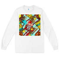 White softball coffee cup and bat with leopard seamless pattern bbs Long Sleeve Tee - BundleAndBundleShop