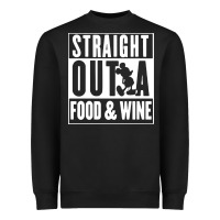 Black straight out a food and wine Heavyweight Sweatshirt - artisFamous