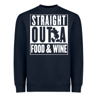 Navy straight out a food and wine Heavyweight Sweatshirt - artisFamous