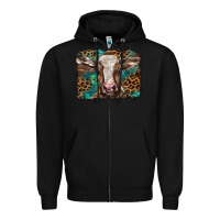Black Christmas background baby calf Zipper Hoodie - BarkalooDesign