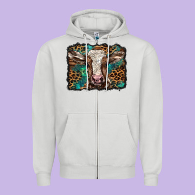 Christmas Background Baby Calf Zipper Hoodie Designed By Barkaloodesign