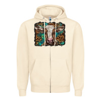 Sandshell Christmas background baby calf Zipper Hoodie - BarkalooDesign