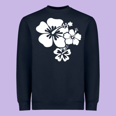 Hawaiian Flower Heavyweight Sweatshirt Designed By Artisfamous