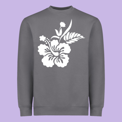 Hawaiian Flower Heavyweight Sweatshirt Designed By Artisfamous
