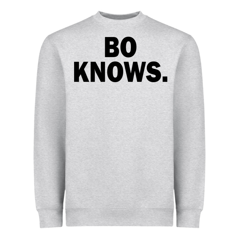 Bo Knows (black Text) Heavyweight Sweatshirt by artisFamous | Teevron