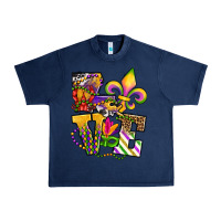 Navy louisiana map love Urban Heavy Tee - OliviaCreatesArt