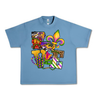 Pebble Blue louisiana map love Urban Heavy Tee - OliviaCreatesArt