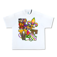 White louisiana map love Urban Heavy Tee - OliviaCreatesArt