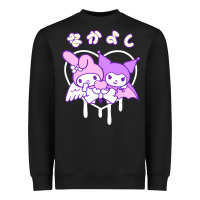 Black melody and kuromi heart Heavyweight Sweatshirt - artisFamous