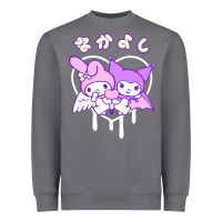Melody And Kuromi Heart Heavyweight Sweatshirt | Teevron