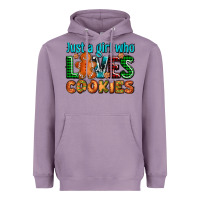 Lavender just a girl who loves cookies Heavyweight Hoodie - AdoDesignShop