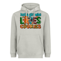 Moon Dust just a girl who loves cookies Heavyweight Hoodie - AdoDesignShop