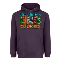 Plum just a girl who loves cookies Heavyweight Hoodie - AdoDesignShop