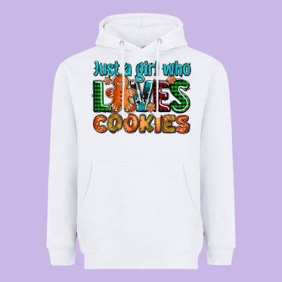 Just A Girl Who Loves Cookies Heavyweight Hoodie Designed By Adodesignshop