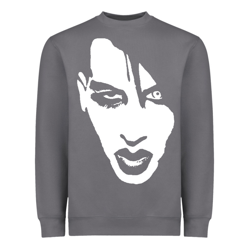 Marilyn Manson Face Heavyweight Sweatshirt by artisFamous | Teevron