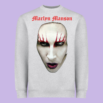 Marilyn Manson Heavyweight Sweatshirt Designed By Artisfamous