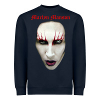 Navy marilyn manson Heavyweight Sweatshirt - artisFamous