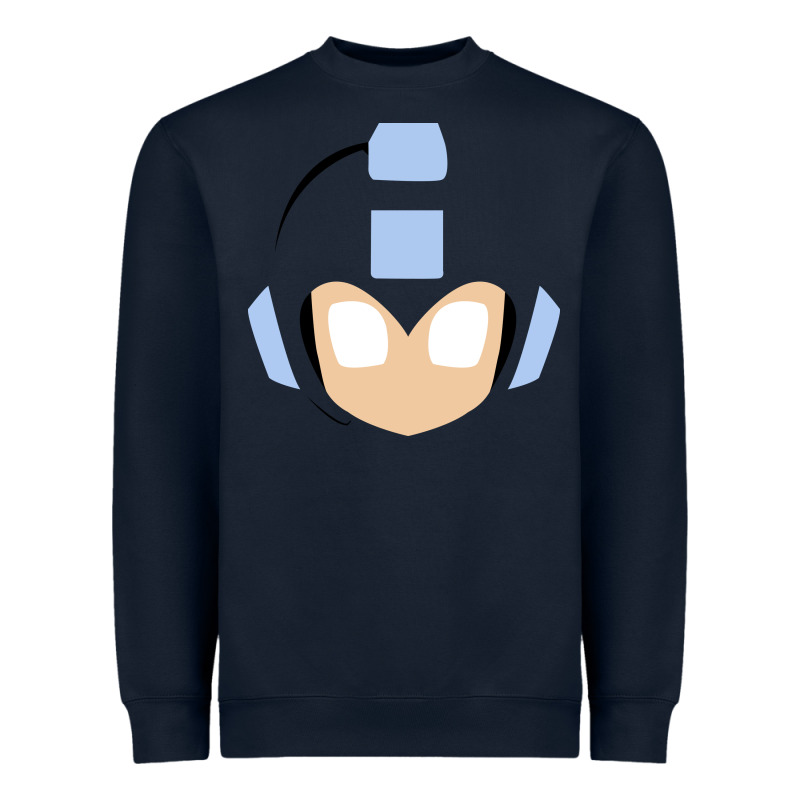 Mega Man Retro Video Game Face Heavyweight Sweatshirt by artisFamous | Teevron