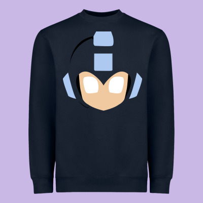 Mega Man Retro Video Game Face Heavyweight Sweatshirt Designed By Artisfamous