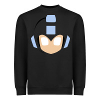 Black mega man retro video game face Heavyweight Sweatshirt - artisFamous