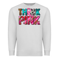 Dove Grey think pink cancer ribbon Premium Sweatshirt - AdoDesignShop